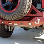 2020 jeep wrangler unlimited jl black & maroon DV8 RBJL-01 rear bumper with LED Lighting & D-rings DV8 spare tire carrier
