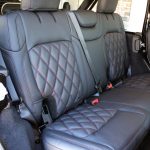 2020 jeep wrangler unlimited jl custom black & maroon leather rear seats
