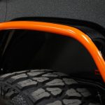 Graphite Kevlar® 2016 jeep wrangler unlimited jk Poison Spyder Crusher rear fenders black & orange