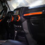 Graphite Kevlar® 2016 jeep wrangler unlimited jk Rugged Ridge interior accent trim orange paint matched