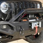 black 2020 jeep gladiator jt Rough Country winch mount front bumper 10585 Rough Country 9,500lbs winch pro9500