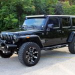 black 2014 jeep wrangler unlimited jk left front angle
