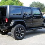 black 2014 jeep wrangler unlimited jk right rear angle