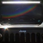 black 2014 jeep wrangler unlimited jk Rough Country upper windshield mount LBSRTB-05 DV8 50″ LED light bar B50CE300W3W