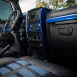 Gray Kevlar® 2010 jeep wrangler jk Rugged Ridge interior accent trim 11151.90 custom painted blue