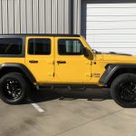 2020 Yellow Jeep Wrangler JL Right Side Angle