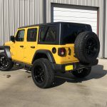 2020 Yellow Jeep Wrangler JL Left Rear Angle