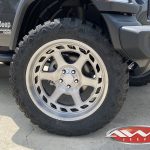 2020 Granite Gray JL Jeep 22x10 Asanti Black Label "Anvil" Titanium Brushed Wheels 35x12.50R22 RBP Repulsor M/T RX Tires