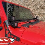 2.5" Rough Country Suspension Lift DV8 A-pillar mount with DV8 3″ cube LED lights