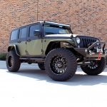 2017 Green and Black Kevlar® JK Jeep Right Front Angle