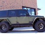 2017 Green and Black Kevlar® JK Jeep Side Angle