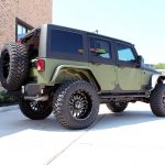 2017 Green and Black Kevlar® JK Jeep Right Rear angle