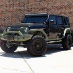 2020 Black and Green JL Jeep Left Front Angle