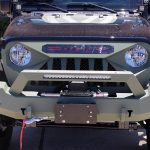 2020 Black and Green JL AM offroad Demon Grill with red star light Westin Automotive Front Bumper