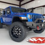 2020 Hydra Blue JT Gladiator 20×12 TIS 544 wheels gloss black machined face. 35x12.50R20 Venom Power Terra Hunter XT tires