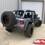 2020 Sting-Gray JL Jeep 20x12 Ballistic Offroad 959 "Rage" wheels in gloss black with red 35x13.50R20 Venom Power A/T Tires