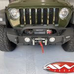 2020 Sarge Green JL Jeep Smittybilt XRC Gen 2 Front Bumper 10.000lbs Smittybilt X2O winch