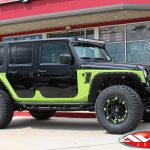2018 Sport JK Jeep 3″ Zone lift 17" Ballistic 814 Jester wheels matte black custom painted accents 35" mud tires