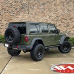2020 Sarge Green JL Jeep 2.5″ Mopar Jeep lift Fox Shocks 18x9 Fuel "Vector" wheels matte black 35" Ridge Grappler Tires