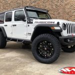 2020 White JL rubicon 3.5" rought country lift 20x10 ballistic beast wheels 35" nitto ridge grappler tires 50" LED light bar