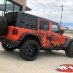 2020 Punk'n Orange JL Jeep Build 22×12 Rolling Big Power 89R Assassin wheelsgloss black milled 33" tires