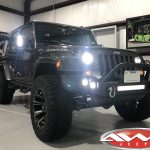 2017 Gray Rubicon JK II Jeep 3.5″ Rough Country lift 20×10 Fuel D546 "Assault" wheels 35x12.50R20 Ridge Grappler tires