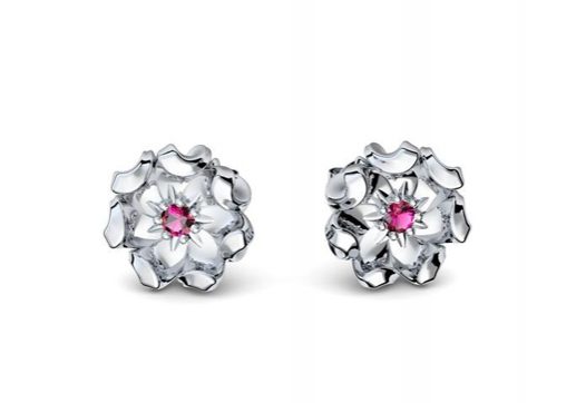 Ohringe Tale Flowers | Weißgold 585 | Turmalin pink | 1.399 €