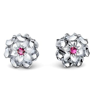 Ohringe Tale Flowers | Weißgold 585 | Turmalin pink | 1.399 €