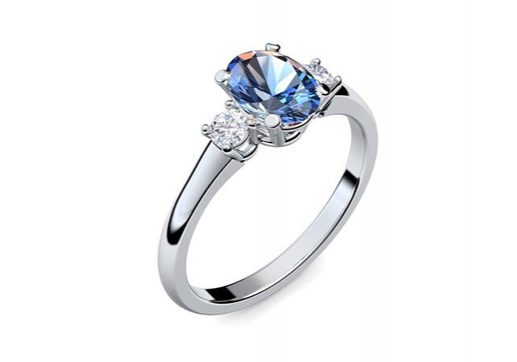 Ring Romantic Highlight | Platin 950 | Blautopas | Zirkonia | 797 €