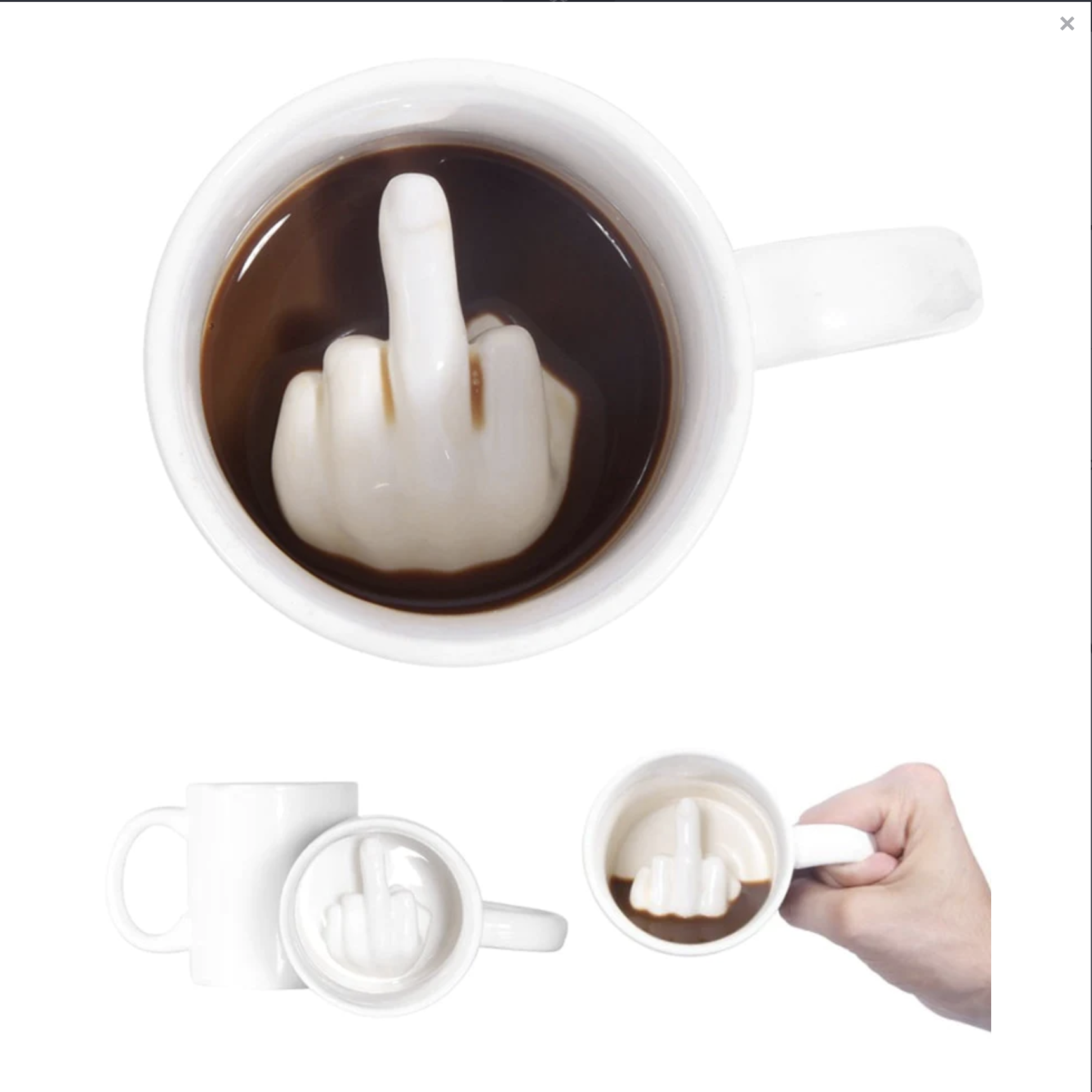 Middle Finger Prank Mug Cup