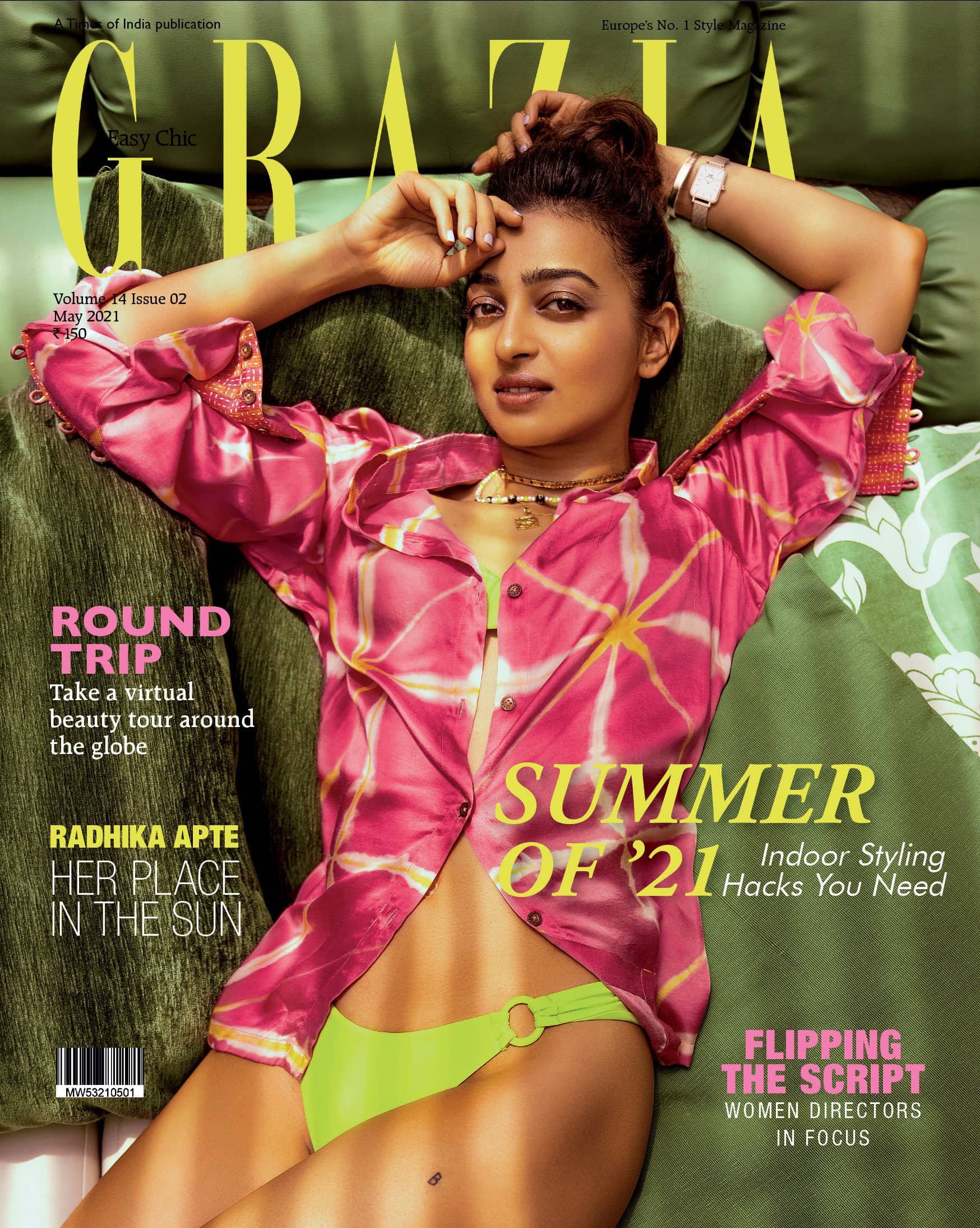 Radhika Apte Wearing Outhouse on Grazia India May 2021 Cover