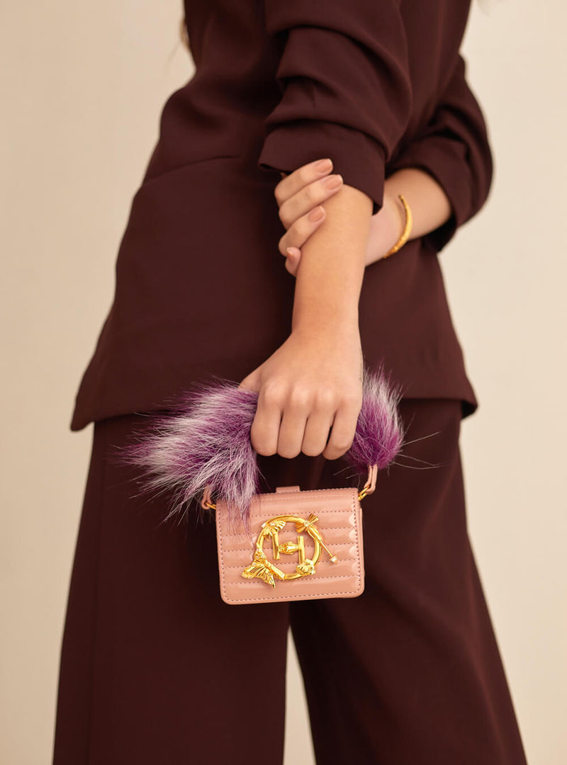 Furbie Nano Bag in Dusty Pink