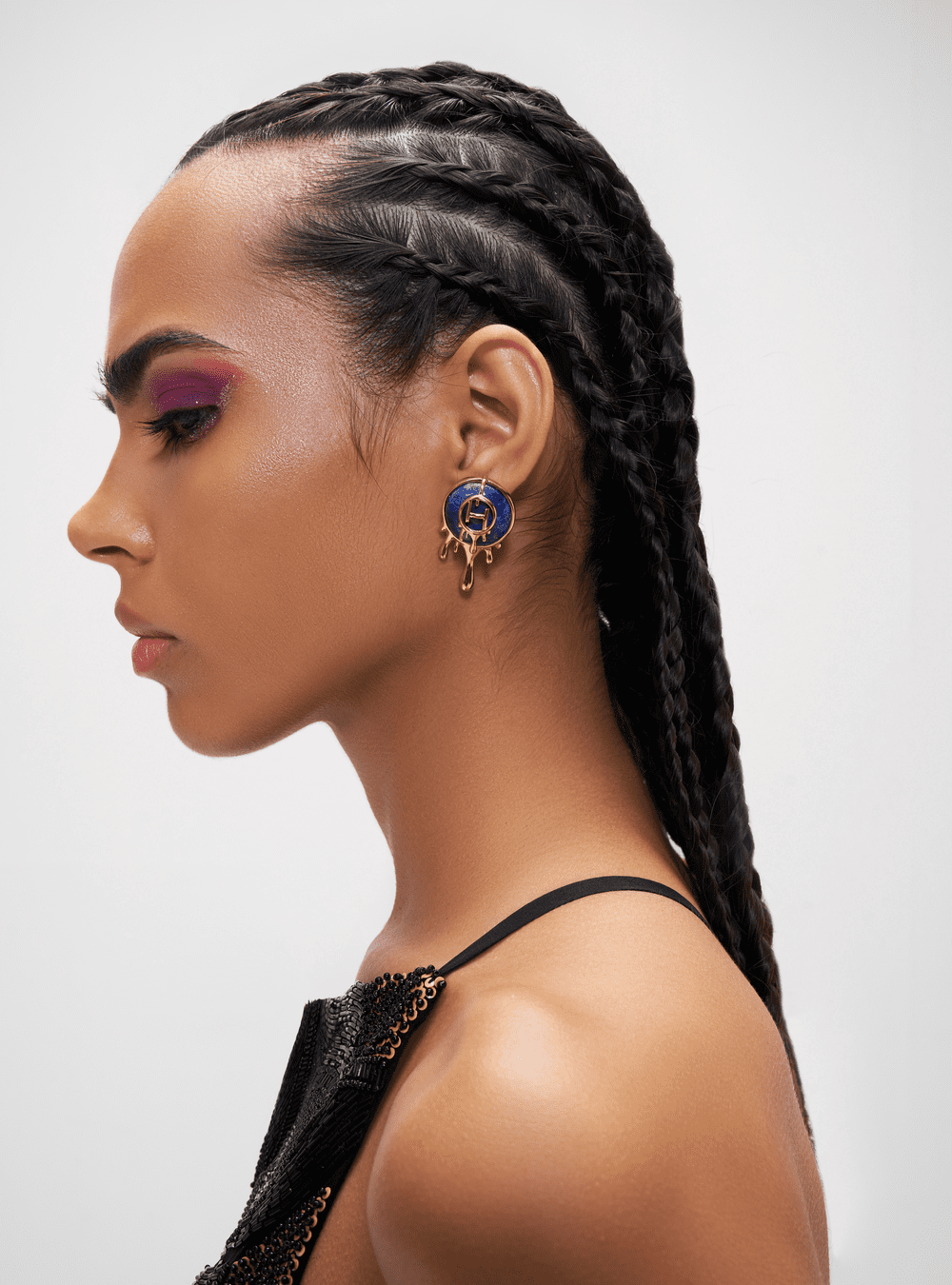gemstone stud earrings