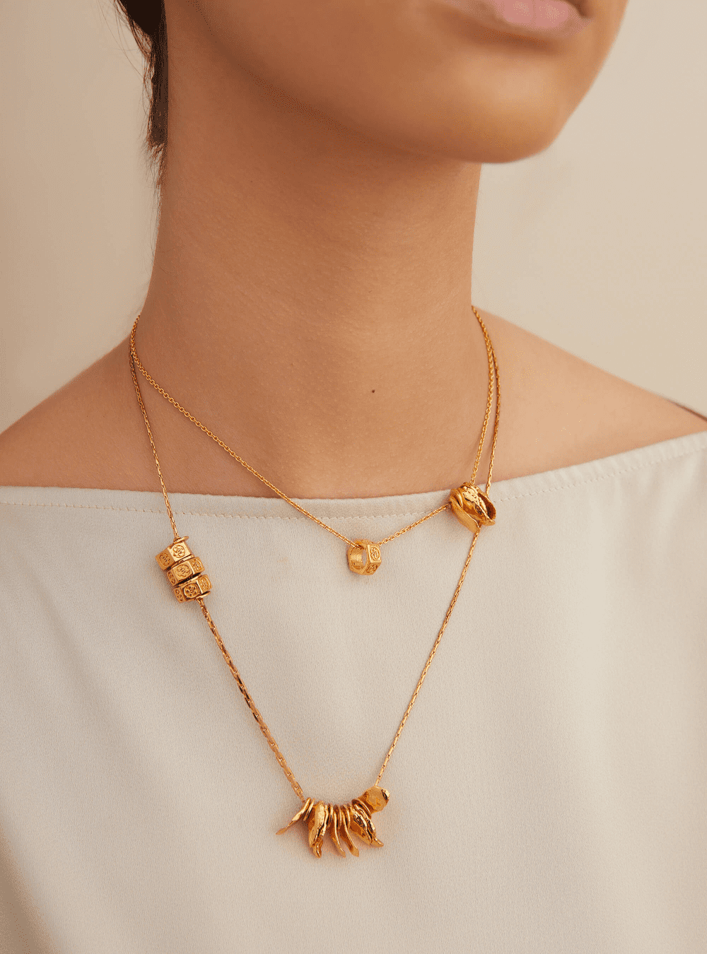 layered dainty necklace