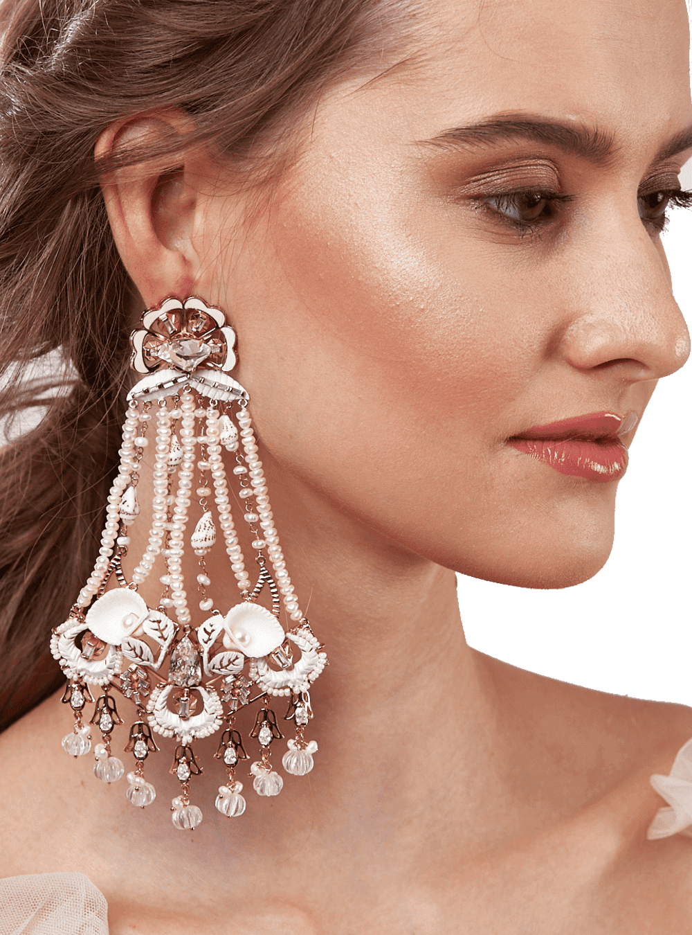 long shell earrings