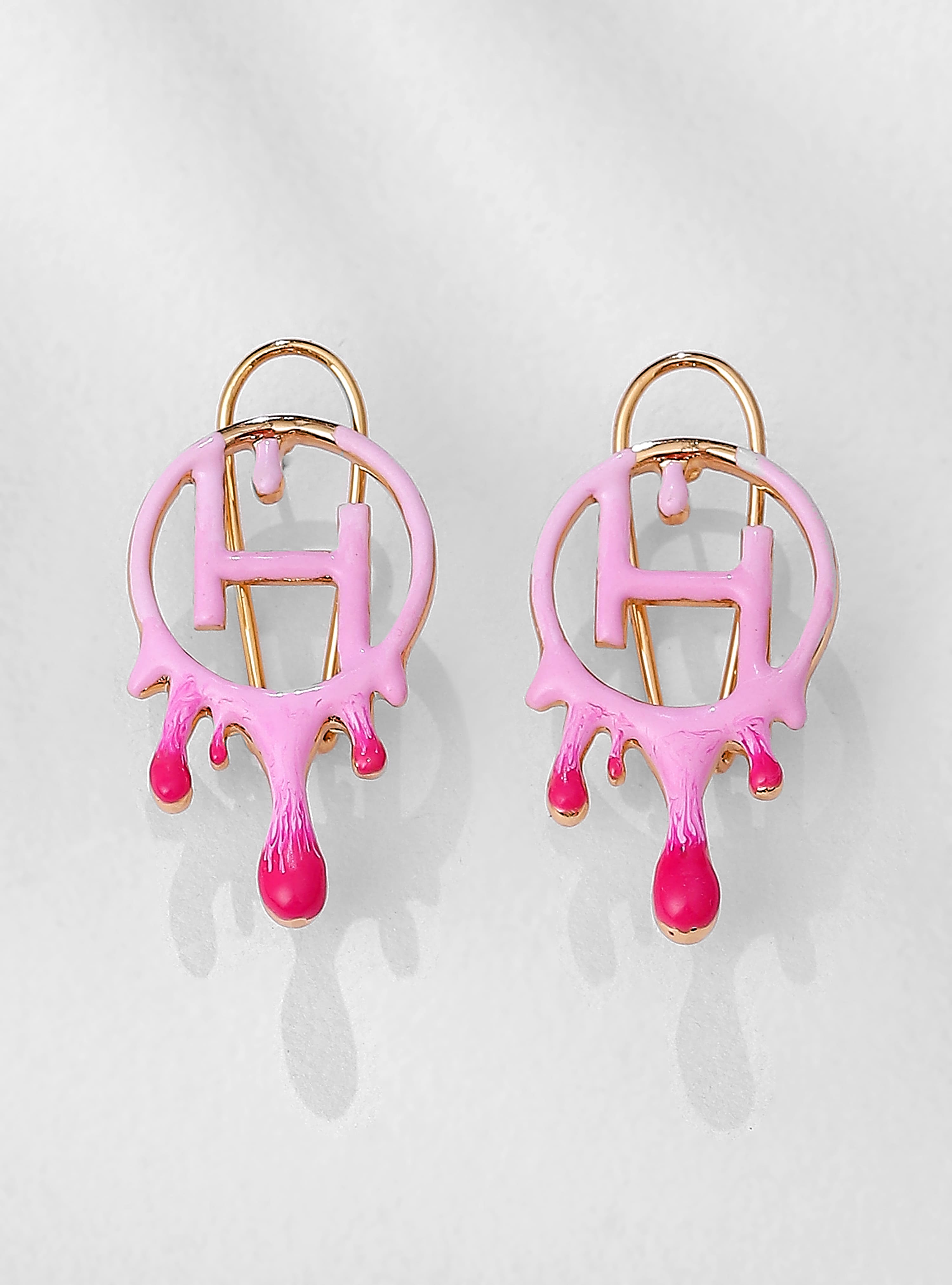 pink mini earrings