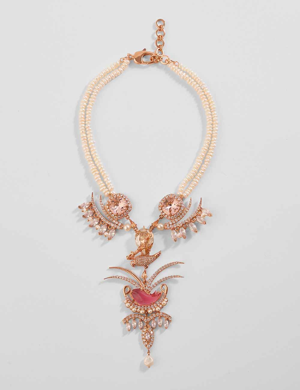 Louis Vuitton Vintage Celeste Rose Pendant Necklace
