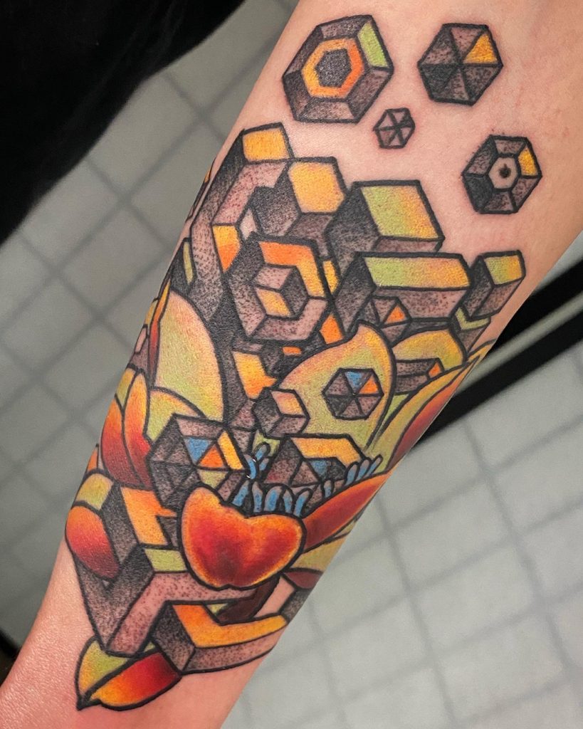 Bird and Poppy Flower Tattoo Design – Tattoos Wizard Designs