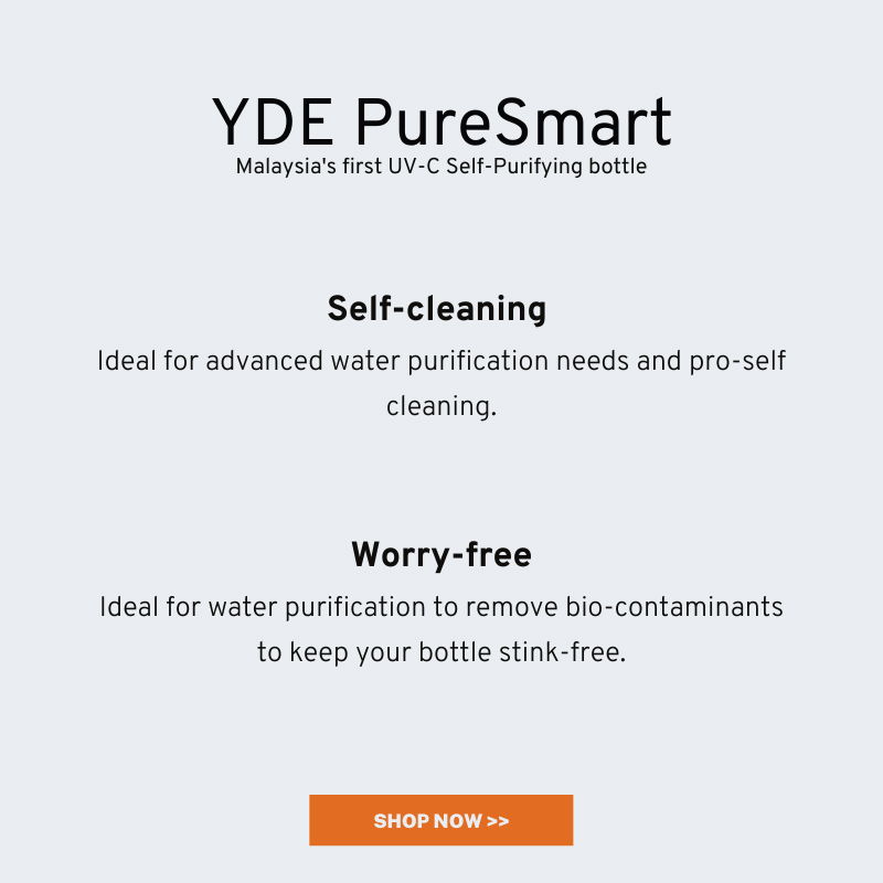 YDE PureSmart Malaysia's first UV-C Self-Purifying bottle