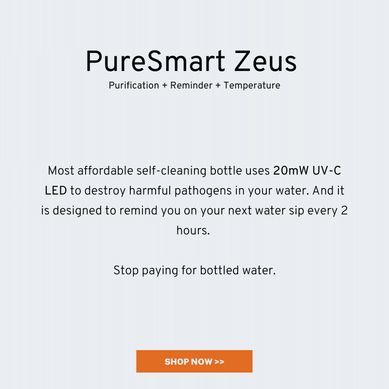 YDE PureSmart Zeus Malaysia's first UV-C Self-Purifying bottle