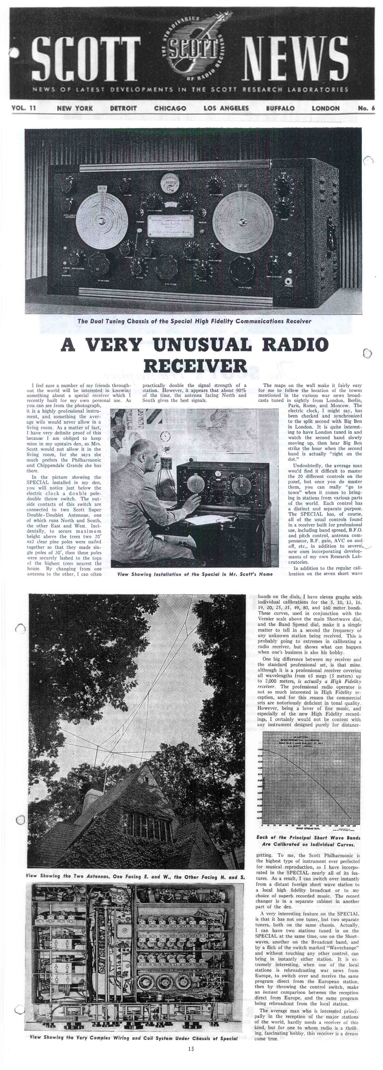 EH Scott Special Communications Receiver Built For Ernest H. Scott ...