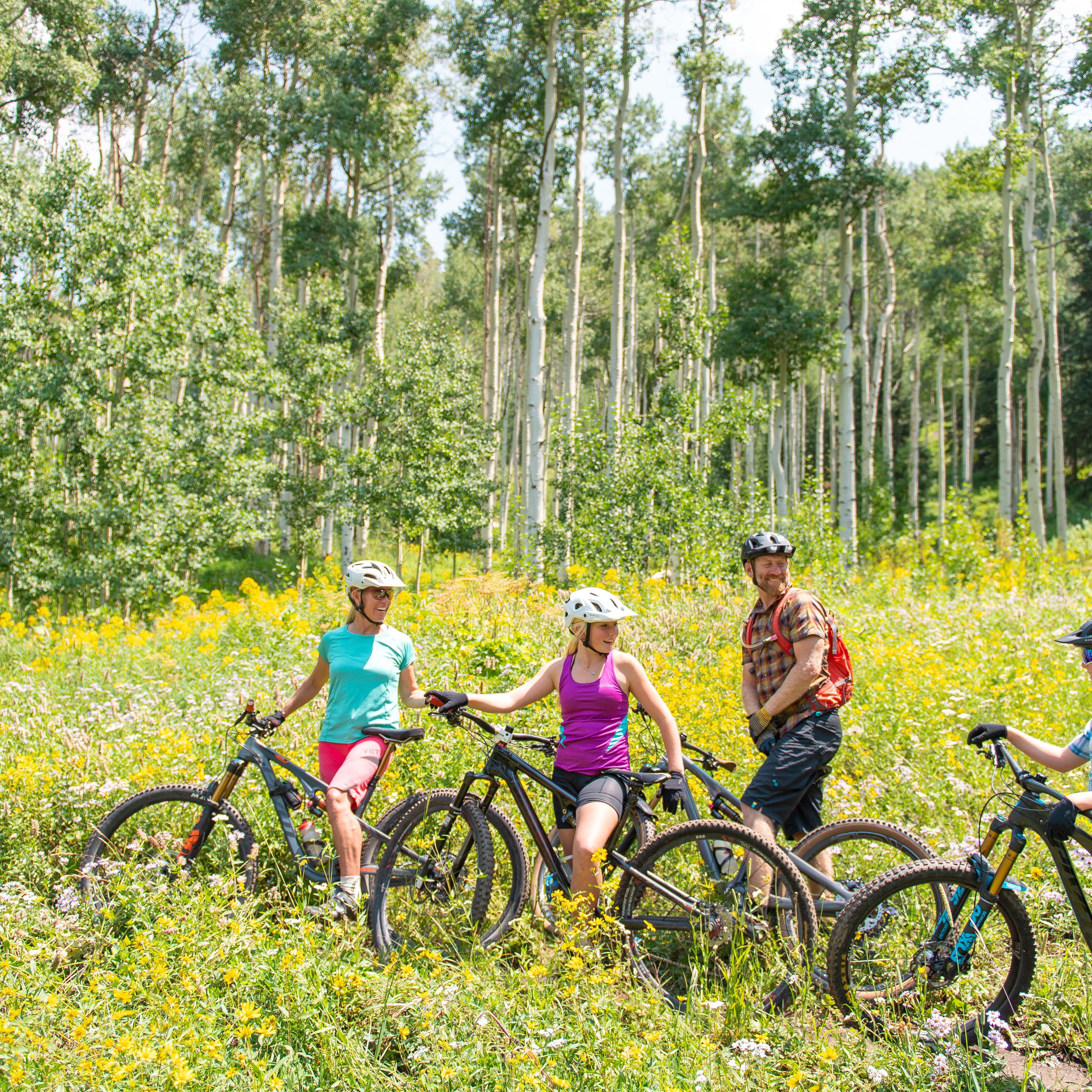 Family Mountain Biking Day in Vail, CO