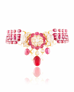 Bead Choker for Pink Lehenga