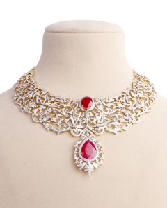 Ruby Red Stone Necklace