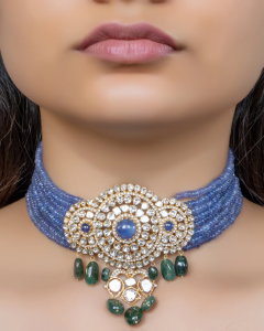 Trishka Polki Bead Choker
