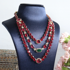 gemstone jewellery for collar neckline