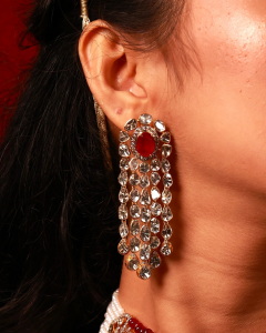 multi tiered earrings for diamond face
