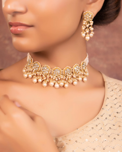 necklace set for banarasi saree