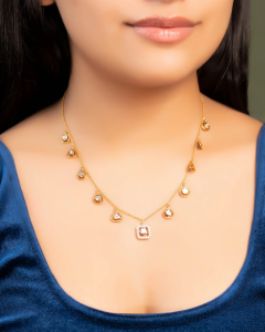 pendant for asymmetrical neck dress