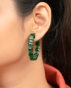 Hoop earrings for Off-Shoulder Dress